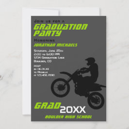 Invitación Motocross de la bicicleta de tierra FOTO Graduació