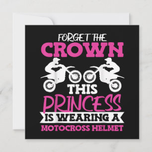 Invitación Motocross Dirt Bike Chica