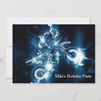 Invitación Motocross personalizada