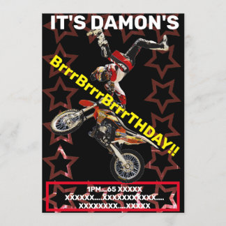 INVITACIÓN MOTOCROSS SUPERCROSS MOTOCICLETA