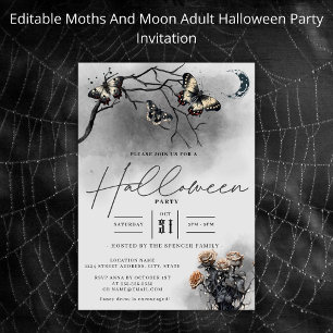 Invitación Motos de gótico y fiesta de Halloween para Adultos