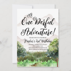 Invitación Mountain Adventure Cumpleaños, Camping, Mountain