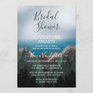 Invitación Mountain Conoce Ocean Adventure Bridal Shower