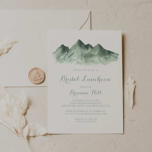 Invitación Mountain Country Bridal Luncheon Bridal Shower (Subido por el creador)