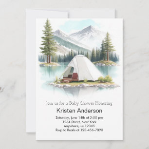 Invitación Mountain Peak Adventure espera Baby Shower