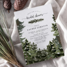 Mountain Pine Forest Winter Bridal Shower