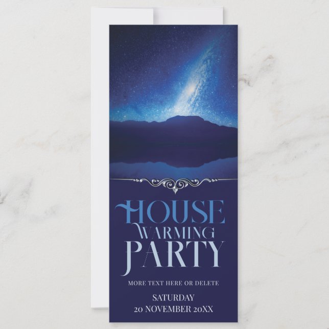 Invitación Mountain Reflection Astro Sky Fiesta para el calen (Anverso)