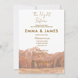 Invitación Mountain Rehearsal Dinner, Rustic