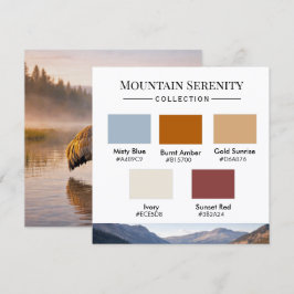 Invitación Mountain Serenity Color Palette Card