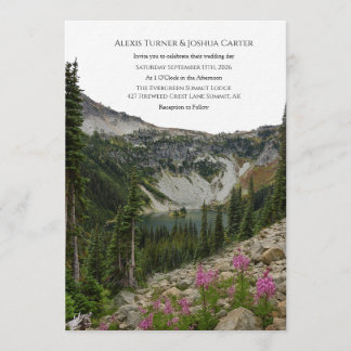 Invitación Mountain Wildflower Wedding Invitation