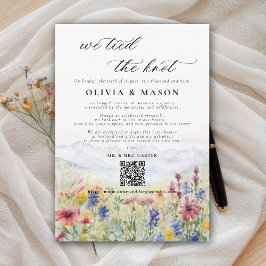 Invitación Mountains Wildflowers Meadow Wedding Announcement