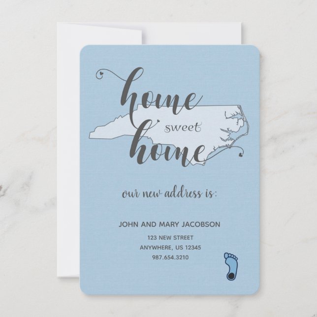 Invitación Mover a nueva dirección Hogar Dulce Hogar NC (Anverso)