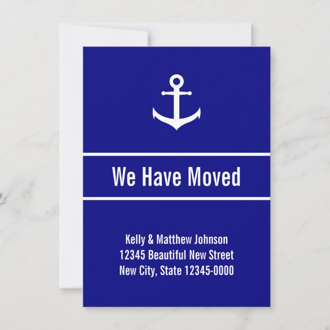 Invitación móvil azul y blanca de la Marina Náutic (Anverso)