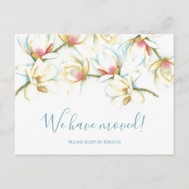 Invitación móvil botánica de magnolia blanca