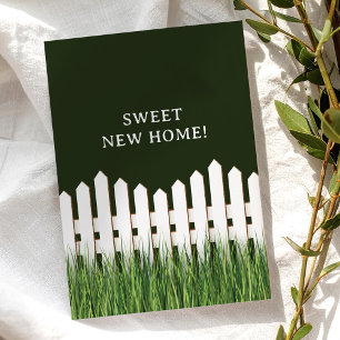 Invitación móvil con valla de piquete blanco