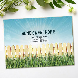 Invitación móvil con valla de piquete y bengalas