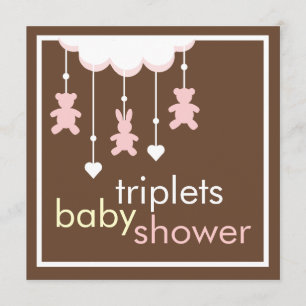 Invitación móvil de Baby Shower de los chicas