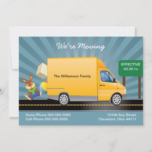 Invitación móvil de camiones (Anverso)