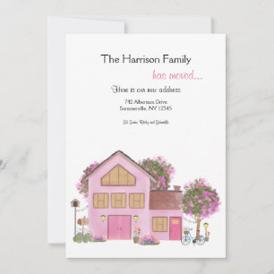 Invitación móvil de casa pintada a mano