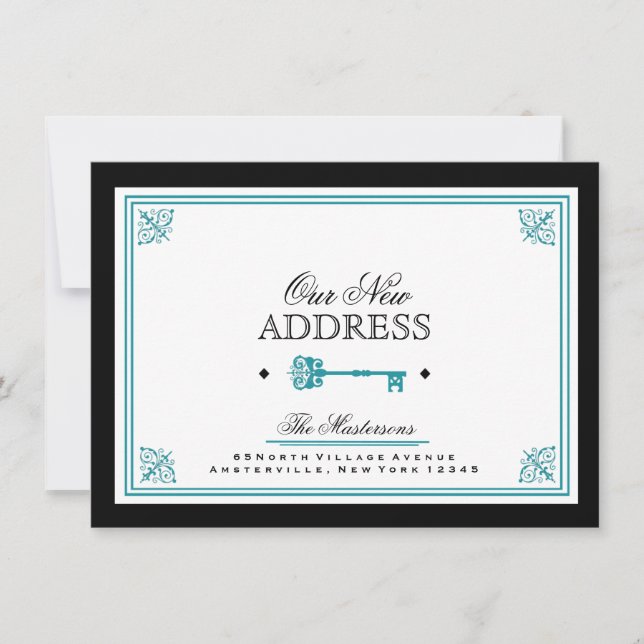 Invitación móvil de clave azul (Anverso)