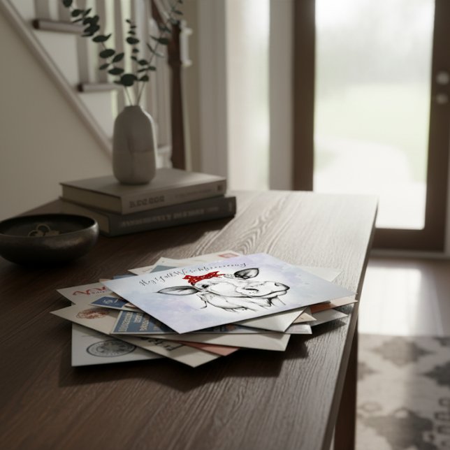 Invitación móvil de Cow Bandana con mano corta (Subido por el creador)