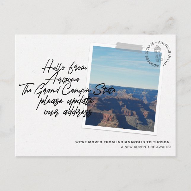 Invitación móvil de destino del estado de Arizona (Anverso)