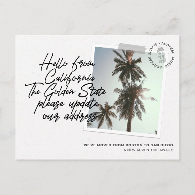 Invitación móvil de destino del estado de Californ (Anverso)