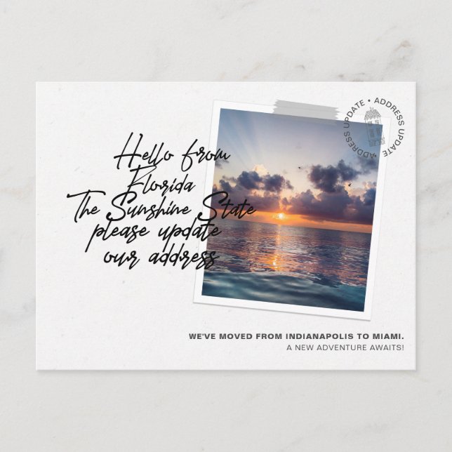 Invitación móvil de destino del estado de Florida (Anverso)