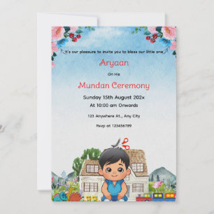 Invitación móvil de la ceremonia de Mundan