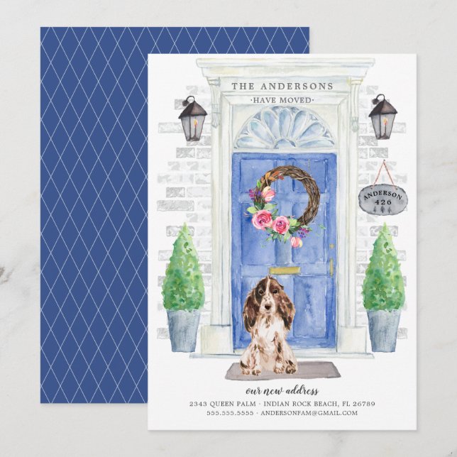 Invitación móvil de la puerta delantera de Cocker  (Anverso / Reverso)