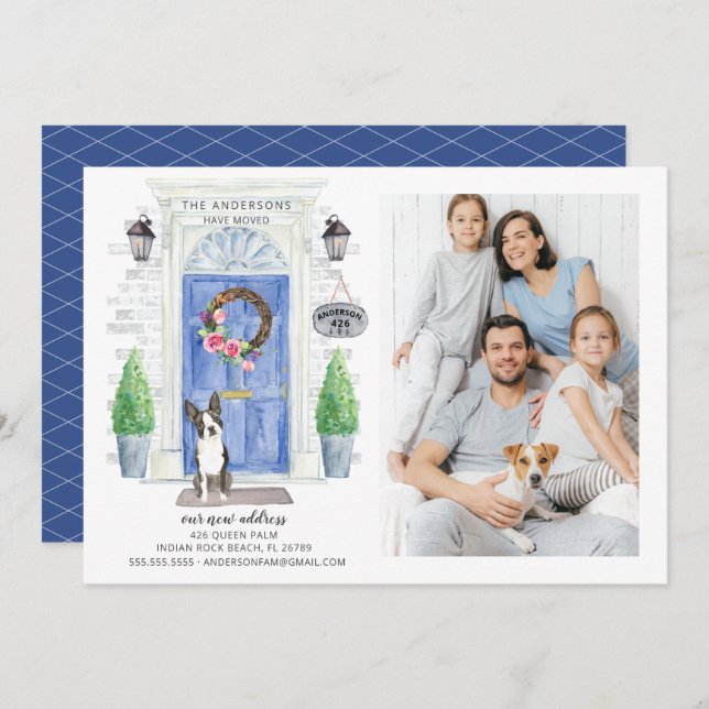 Invitación móvil de la puerta delantera del terror (Anverso / Reverso)