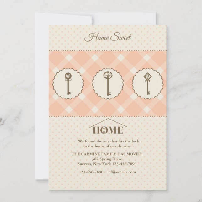 Invitación móvil de tres teclas (Anverso)