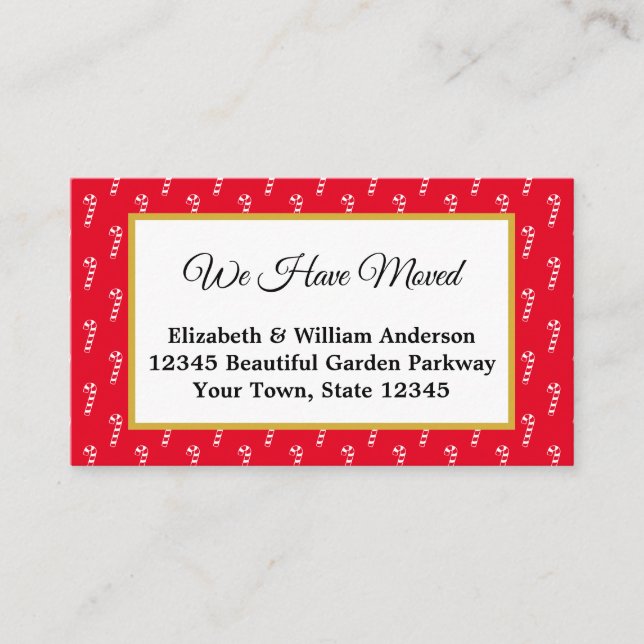 Invitación móvil de vacaciones de caña de caña de  (Anverso)