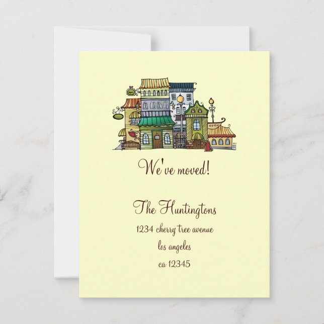 Invitación móvil del hogar caprichosa (Anverso)