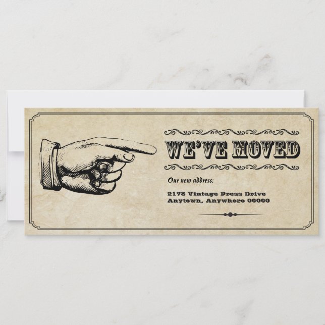 Invitación móvil del indicador del vintage (Anverso)