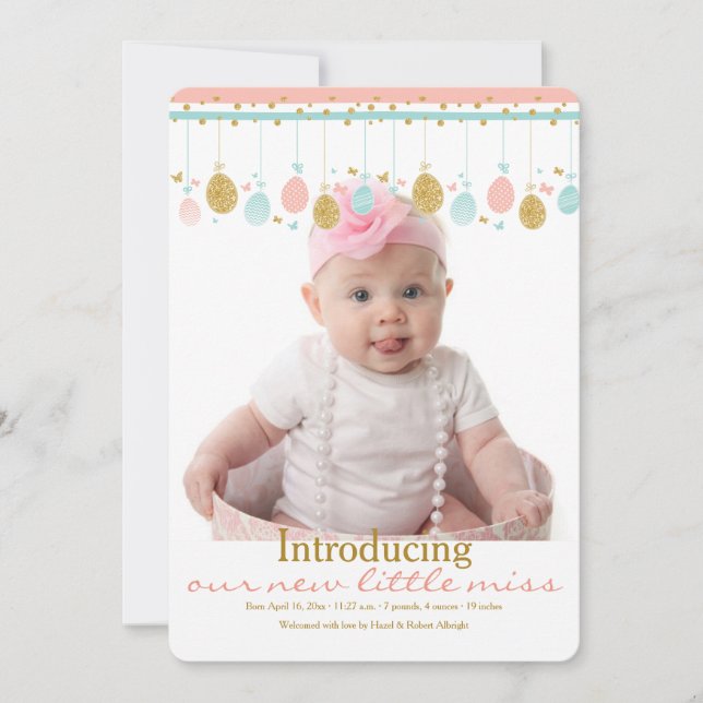 Invitación móvil del nacimiento de la foto de (Anverso)