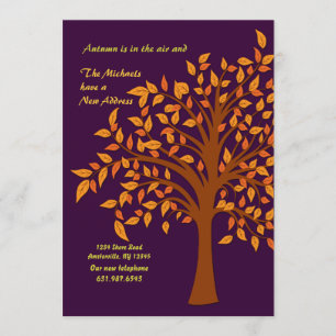 Invitación móvil del otoño