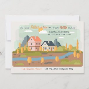 Invitación móvil del paisaje del otoño