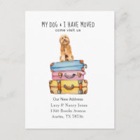 Invitación móvil del perro de Golden Doodle lindo