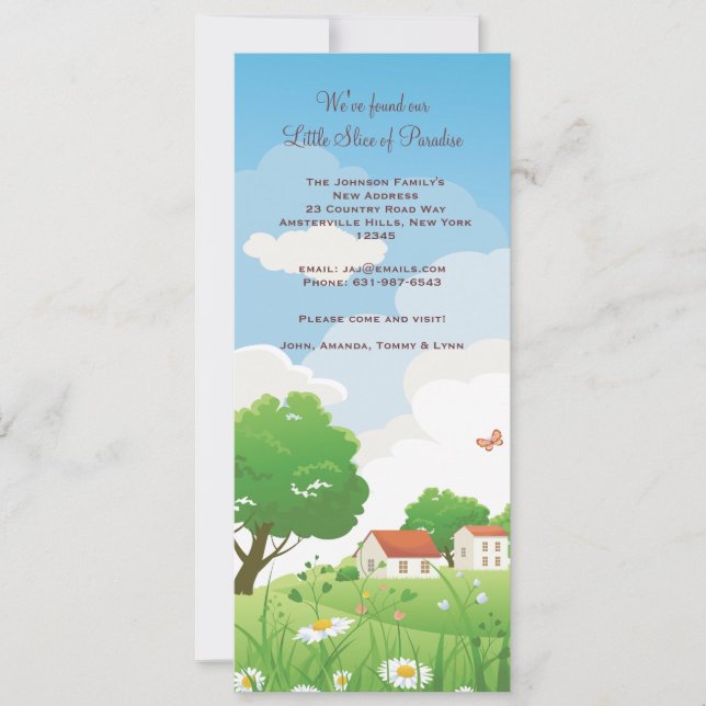 Invitación móvil del prado del verano (Anverso)