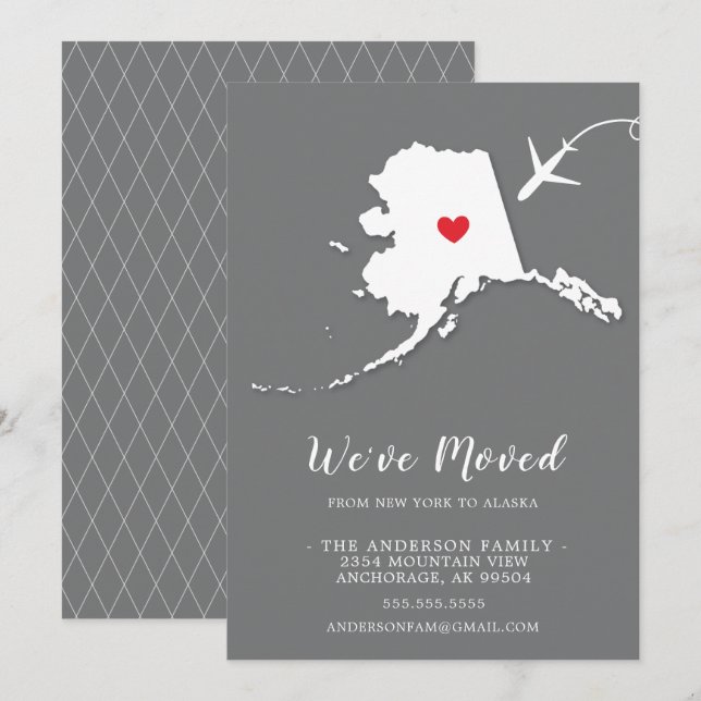 Invitación móvil | Estado de ALASKA (Anverso / Reverso)