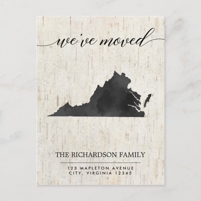 Invitación móvil, estado de Virginia (Anverso)