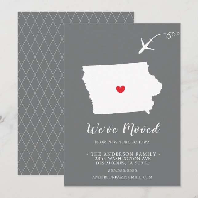 Invitación móvil | Estado IOWA (Anverso / Reverso)