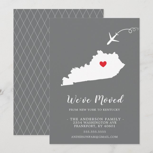 Invitación móvil | Estado KENTUCKY (Anverso / Reverso)