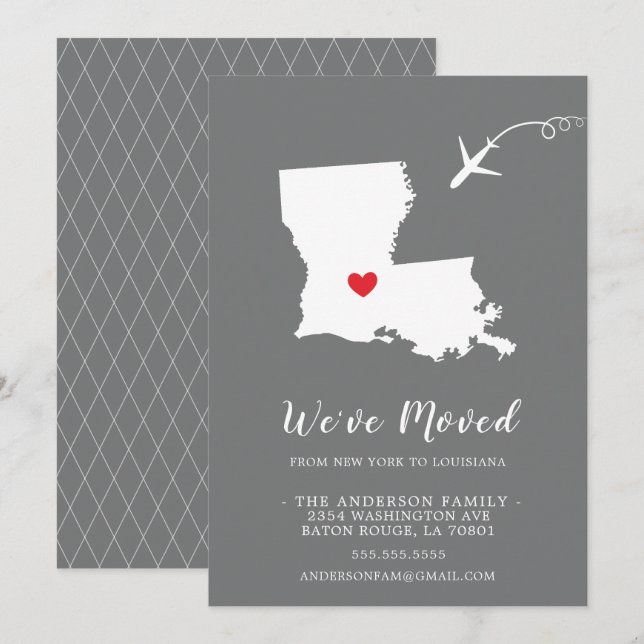 Invitación móvil | Estado LOUISIANA (Anverso / Reverso)