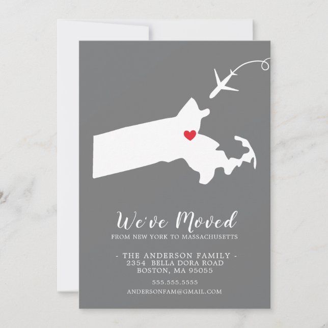 Invitación móvil | MASSACHUSETTS ESTATALES (Anverso)