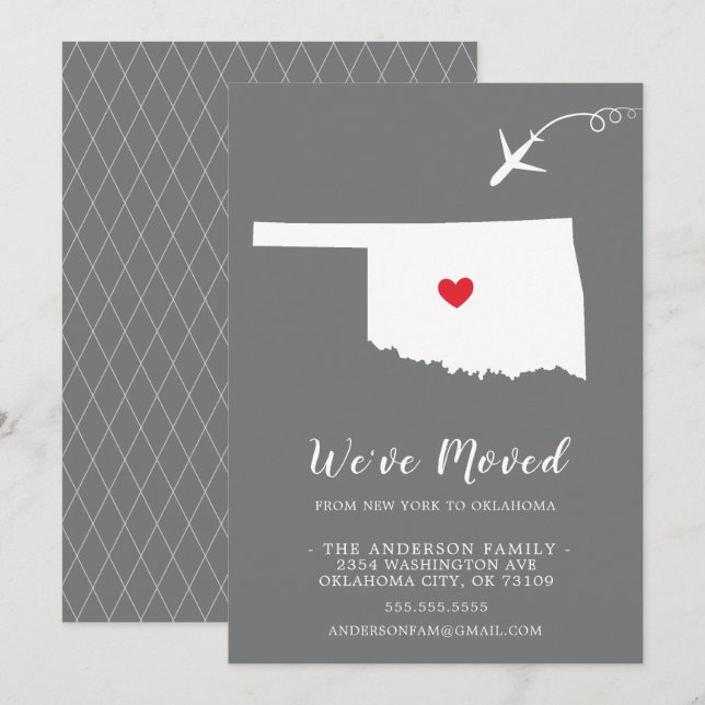 Invitación móvil | OKLAHOMA Estatal (Anverso / Reverso)