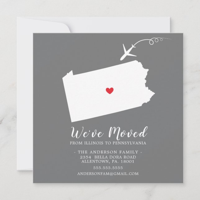 Invitación móvil | PENNSYLVANIA Estatal (Anverso)