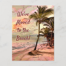 Invitación móvil Playa Sunrise con Palmeras
