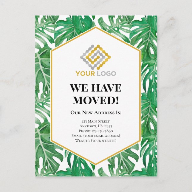 Invitación móvil Postal empresa tropical (Anverso)